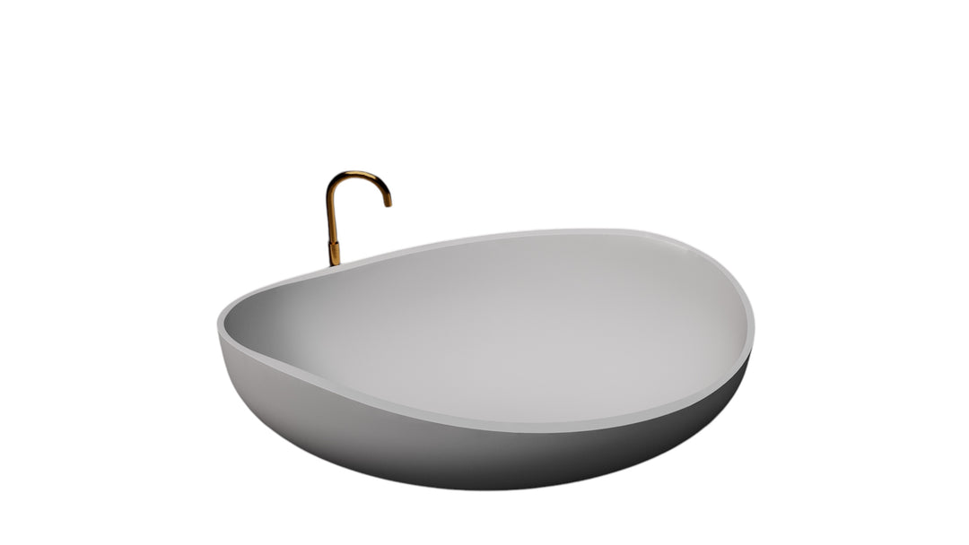 Pietra Bianca Onda Freestanding Bath