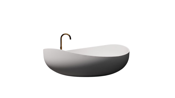 Pietra Bianca Onda Freestanding Bath